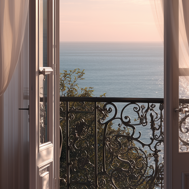 BEYOND THE OPEN WINDOW AT DUSK : VERTICAL