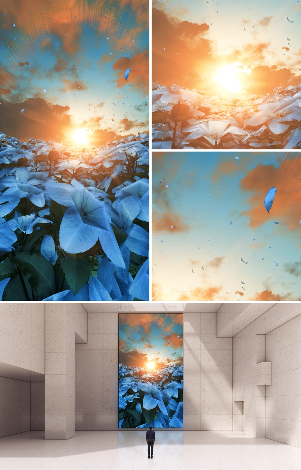 BLUE PETALS : VERTICAL