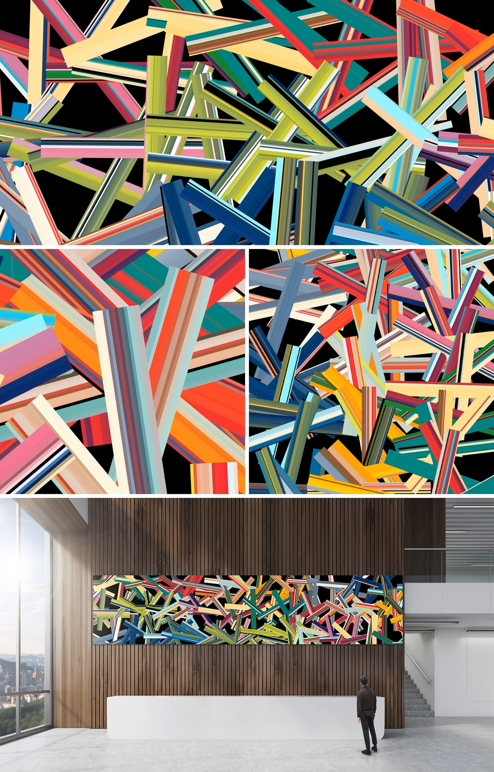 COLORED BARS IN MOTION