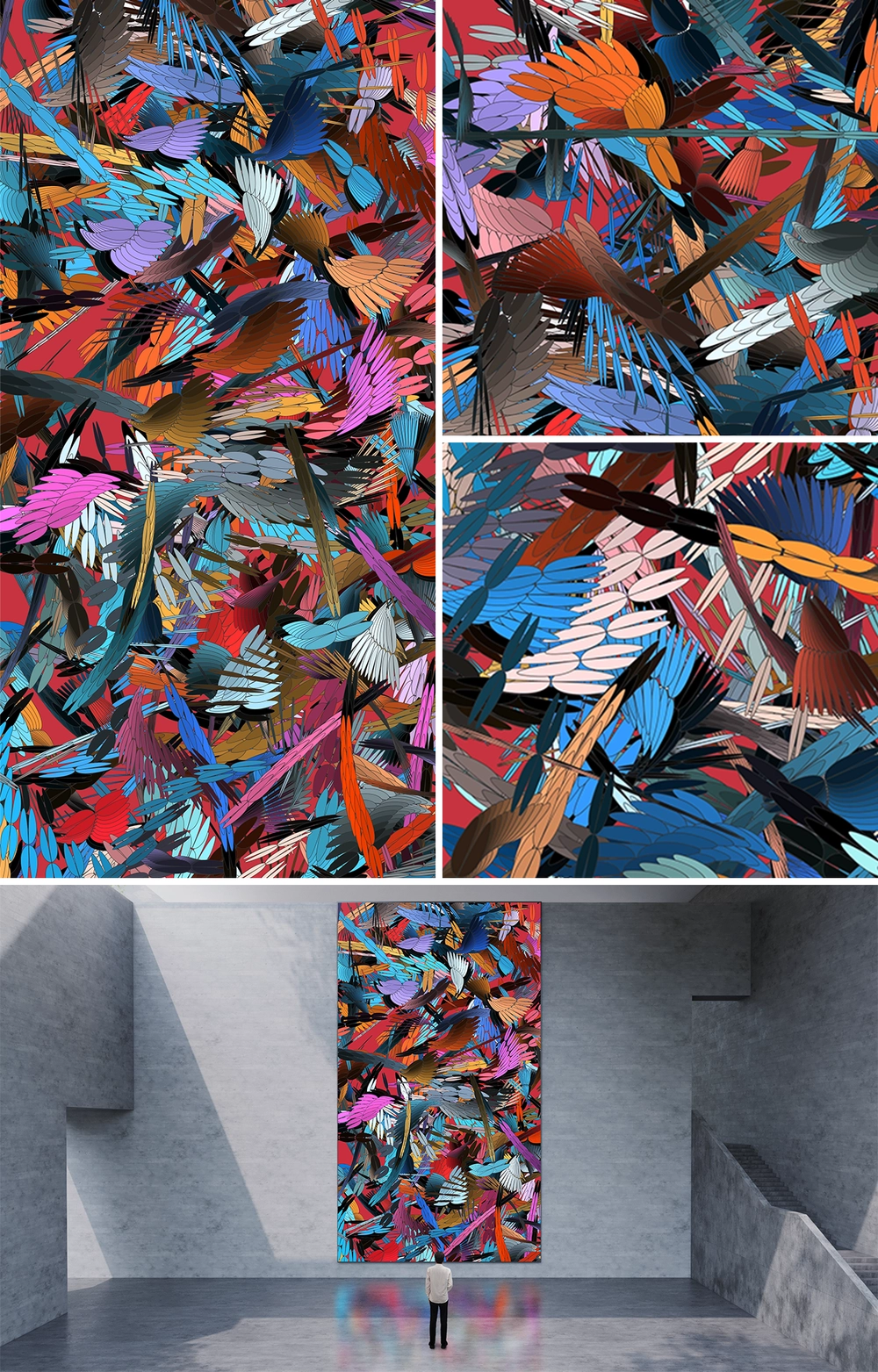 OSCILLATING FEATHERS : VERTICAL