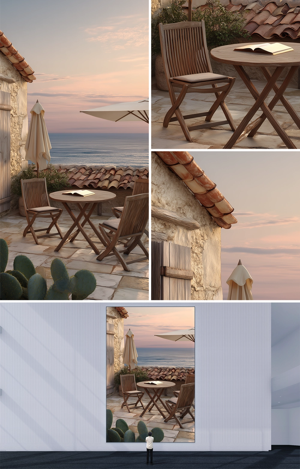 TERRACE WHERE EVENING LIGHT LINGERS : VERTICAL