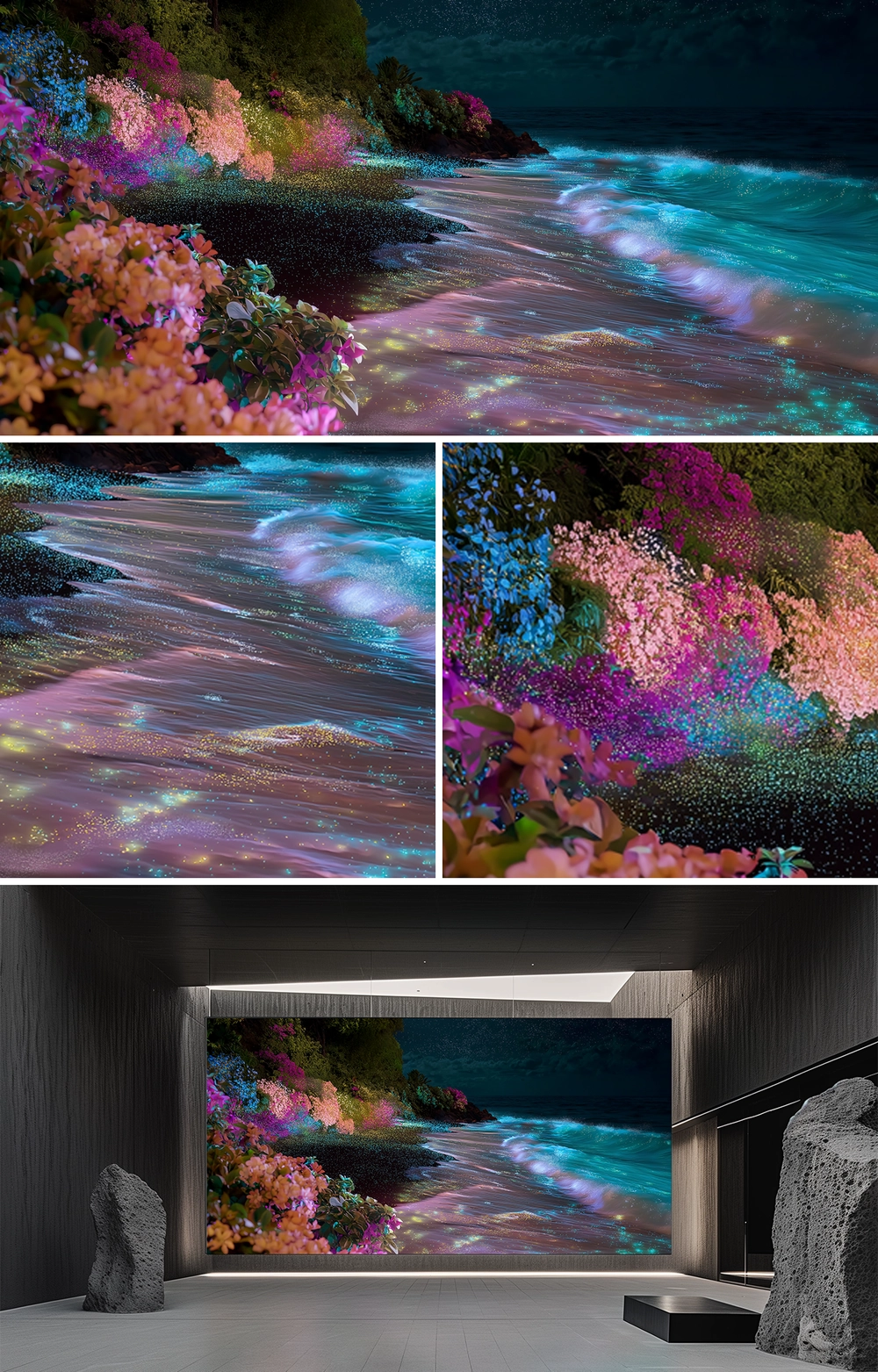 BIOLUMINESCENT NIGHT BEACH