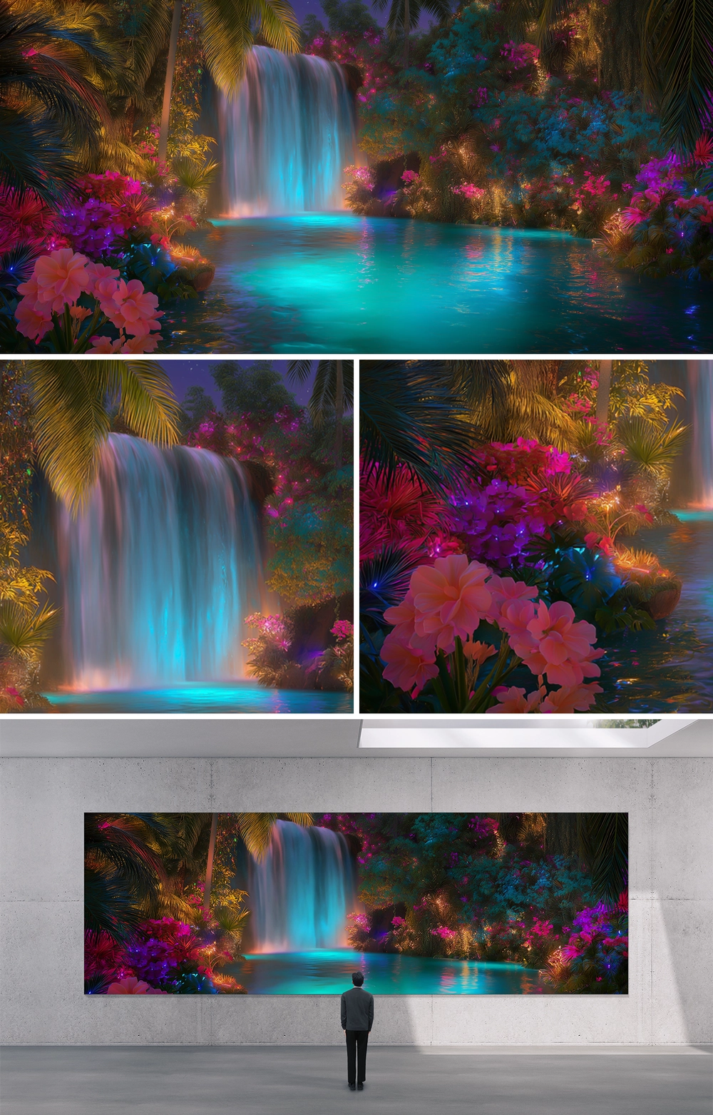 MAGICAL NIGHT WATERFALL