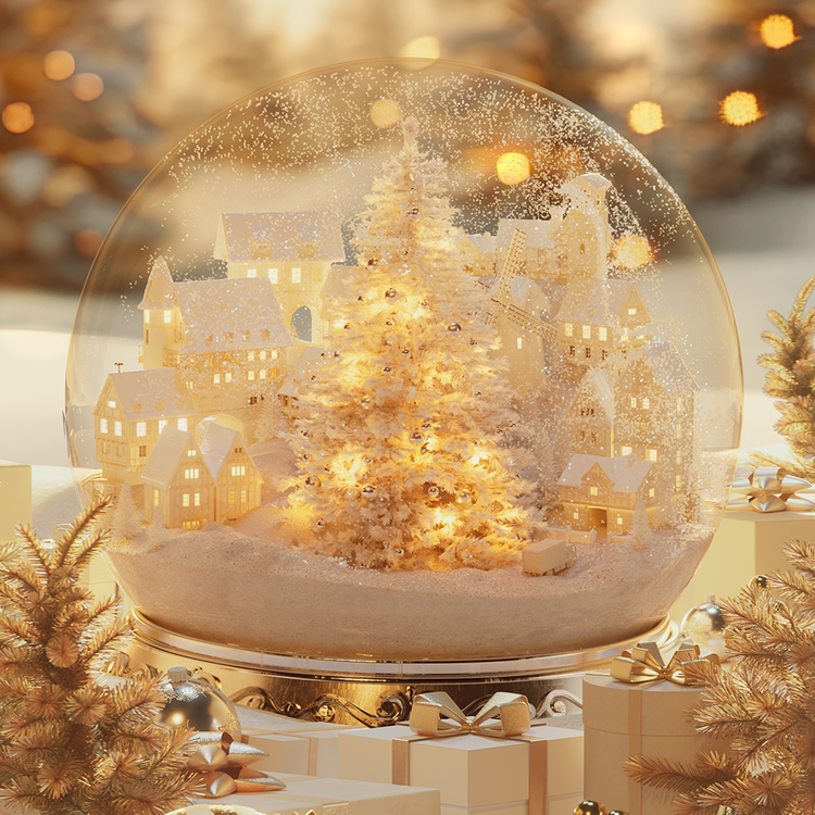 SNOW GLOBE : WHITE REVERIE _VERTICAL