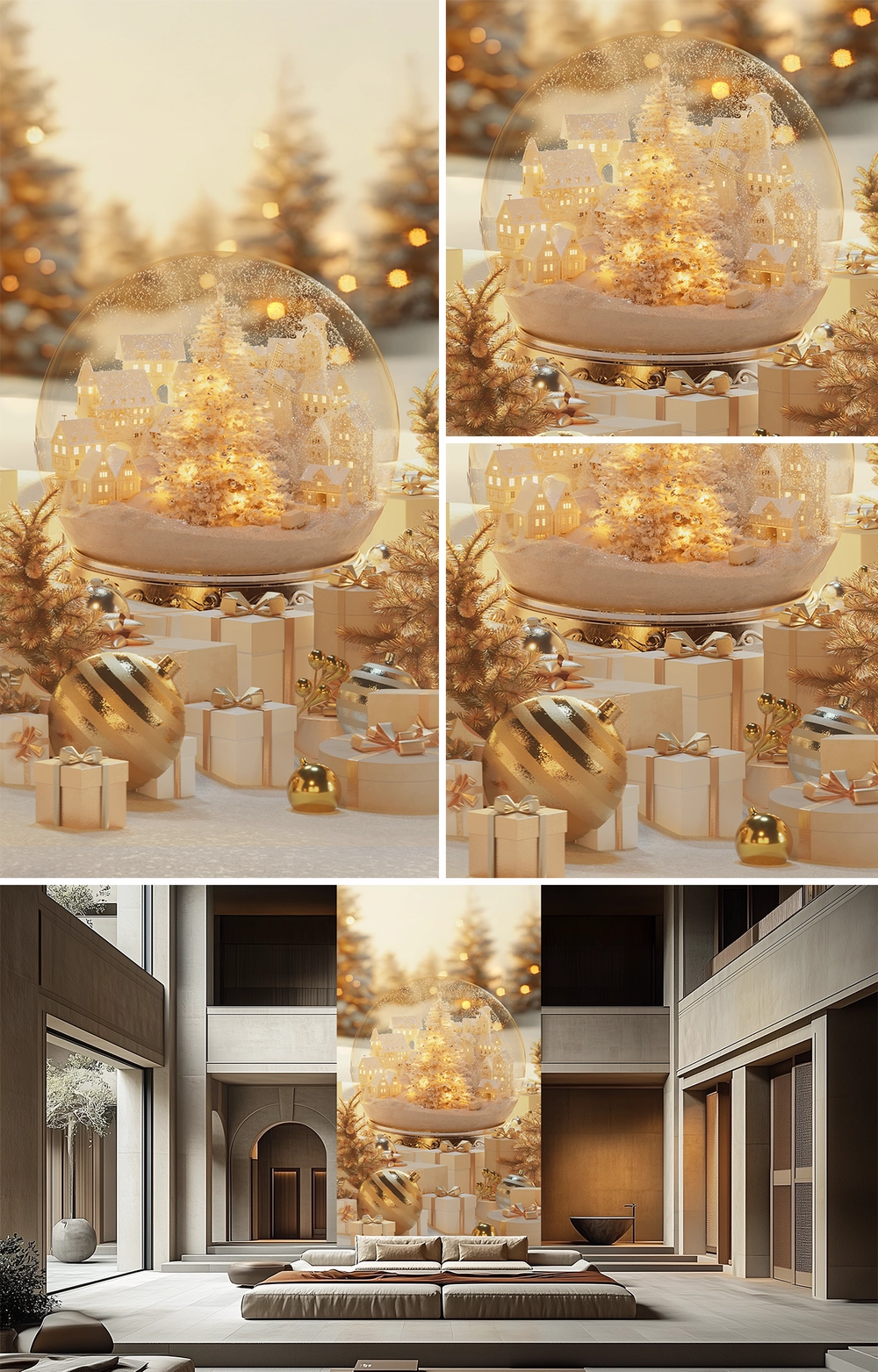 SNOW GLOBE : WHITE REVERIE _VERTICAL